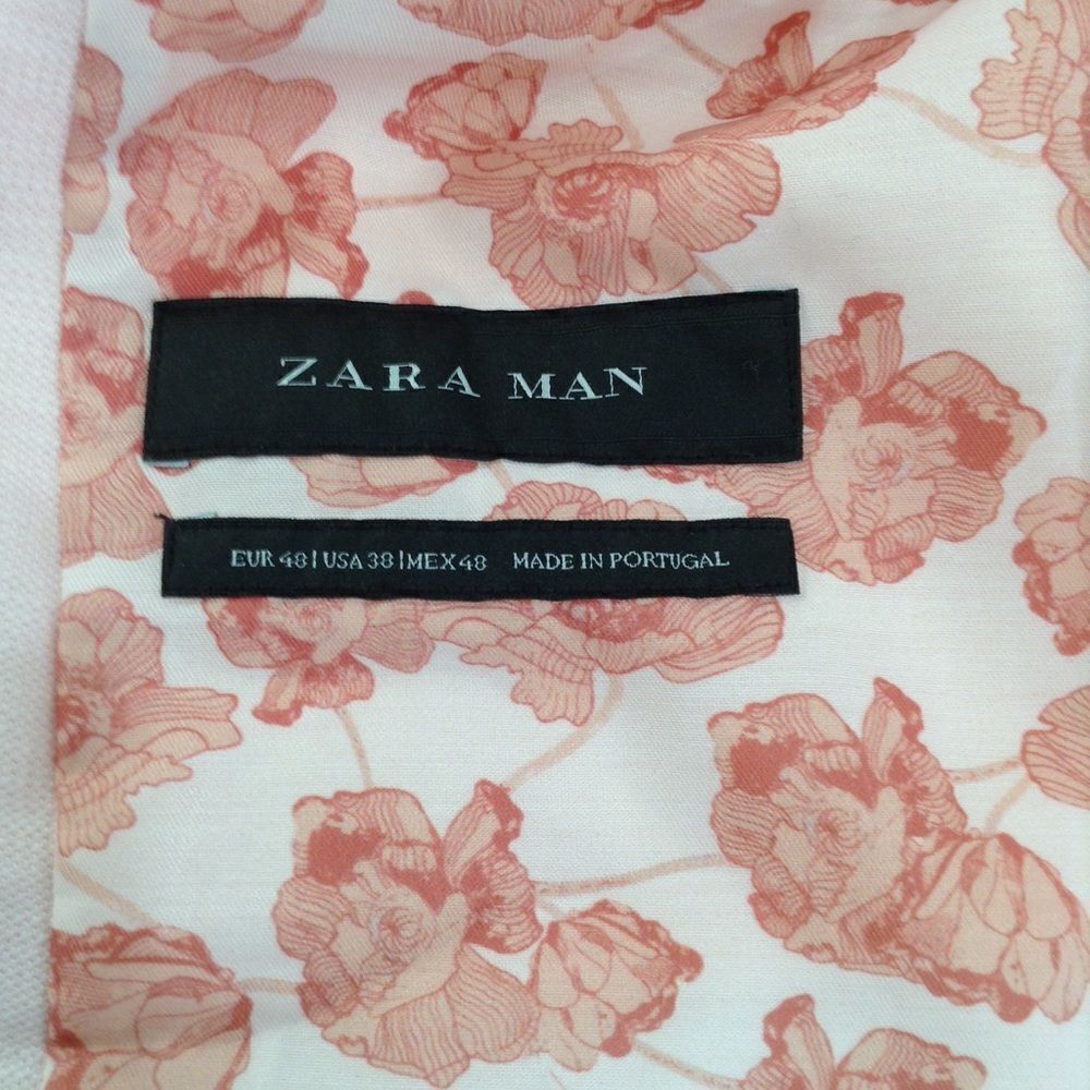 Zara Man Pink 2 Button Blazer New Size 38 - Picture 7 of 9